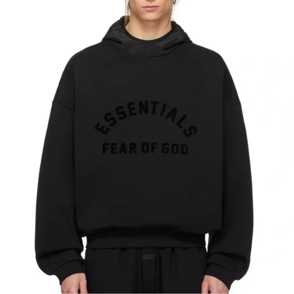 Fear Of God Essentials Hoodie Black Medium NEW - Picture 1 of 6